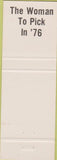 Matchbook Cover - Edith B Gardner State Senate Guilaford Springfield NH