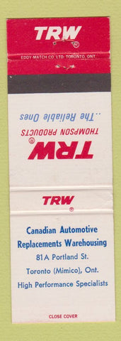 Matchbook Cover - TRW Thompson Auto Parts Toronto ON