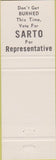 Matchbook Cover - William R Sarto State Rep Carpentersville IL