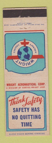 Matchbook Cover - Wright Aircraft Engines Safety