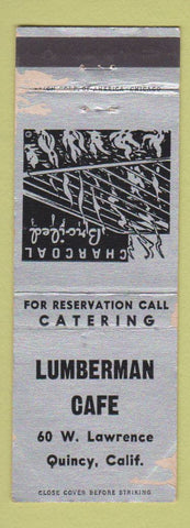 Matchbook Cover - Lumberman Cafe Quincy CA WORN
