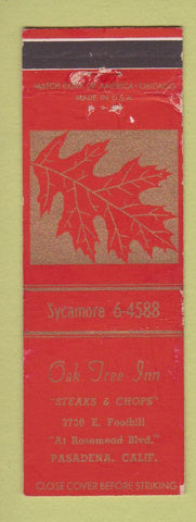 Matchbook Cover - Oak Tree Inn Pasadena CA WEAR