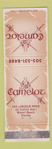 Matchbook Cover - Camelot Restaurant Miami Beach FL