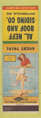 Matchbook Cover - Al Neff Roofing Siding Pattonville MO pinup