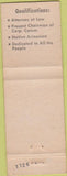 Matchbook Cover - George Senner Jr Miami AZ