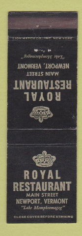 Matchbook Cover - Royal Restaurant Newport VT