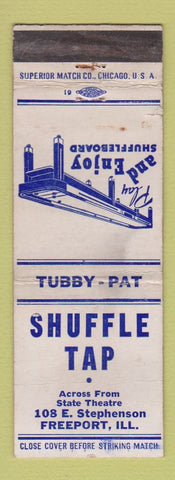 Matchbook Cover - Shuffle Tap Freeport IL Shuffleboard WEAR