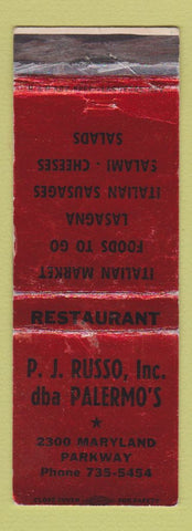 Matchbook Cover - PJ Russo Italian Market WORN