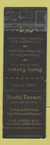 Matchbook Cover - Rustic Tavern Flushing LI NY WORN TAPED