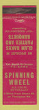 Matchbook Cover - Spinng Wheel Syracuse? NY? WEAR