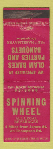 Matchbook Cover - Spinng Wheel Syracuse? NY? WEAR
