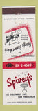 Matchbook Cover - Spivey's San Francisco CA George Stuart Veach Piano