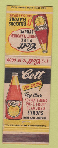 Matchbook Cover - Cott Drinks Soda