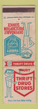Matchbook Cover - Thrift Drug Stores WEAR