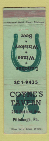 Matchbook Cover - Coyne's Tavern Pittsburgh PA WEAR