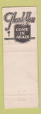 Matchbook Cover - Cozy Corner Cafe New Castle PA girlie WORN