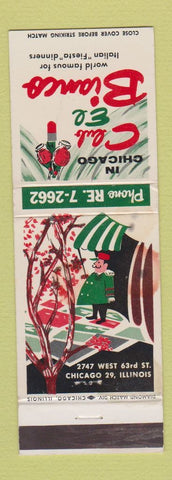 Matchbook Cover - Club El Bianco Chicago IL
