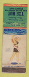Matchbook Cover - The Hut Dry Falls Junction pinup WA WORN