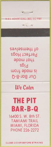 Matchbook Cover - The Pit BBQ Miami FL