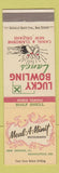 Matchbook Cover - Meal A Minit Restaurants New Orleans Indianapolis IN bowling