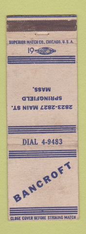 Matchbook Cover - Bancroft Sprringfield MA WEAR