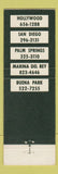 Matchbook Cover - Kelly's Restaurant Buena Park San Diego Hollywood CA