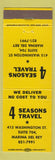 Matchbook Cover - 4 Seasons Travel Marina Del Rey CA
