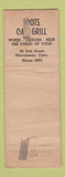 Matchbook Cover - Spot Oak Grill Manchester CT pinup POOR
