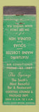 Matchbook Cover - The Springs Bar Restaurant Miami Springs FL WEAR