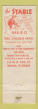 Matchbook Cover - The Stables Restaurant BBQ Miami FL WEAR