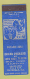 Matchbook Cover - Grand Orchard 19th Hole Tavern Waukegan IL WEAR