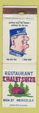 Matchbook Cover - Restaurant Chalet Suizo Mexico DF Niza