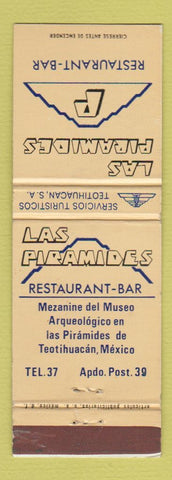 Matchbook Cover - Las Piramides Restaurant Teotihuacan Mexico