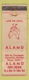 Matchbook Cover - Alamo Fried Chicken Sarasota FL WORN