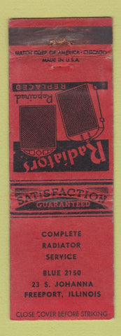 Matchbook Cover - Radiator Service Freeport IL WEAR