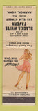Matchbook Cover - Black and White Tavern Harmon CT pinup