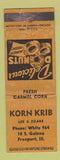 Matchbook Cover - Korn Krib Freeport IL WORN