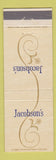Matchbook Cover - Jacobson's