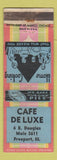 Matchbook Cover - Cafe De Luxe Freeport IL WEAR