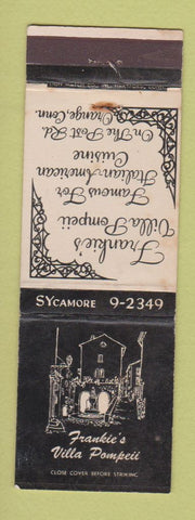 Matchbook Cover - Frankie's Villa Pompeii Orange CT