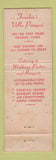 Matchbook Cover - Frankie's Villa Pompeii Orange CT