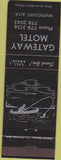 Matchbook Cover - Gateway Motel Whitecourt AB