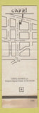 Matchbook Cover - Capri Restaurant Sant Boi La Plana Spain SAMPLE WEAR