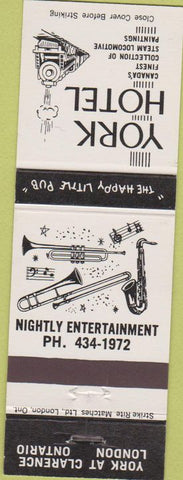 Matchbook Cover - York Motel London ON