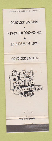 Matchbook Cover - Great Pizza Pie Experience Chicago IL WEAR