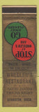 Matchbook Cover - Wheeler's Restaurant Standish MI WEAR
