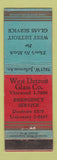 Matchbook Cover - West Detroit Glass Service MI WEAR