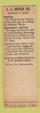 Matchbook Cover - Buffing Nu Spra Glu Metal Finishes Detroit MI WEAR
