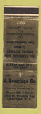 Matchbook Cover - H Beveridge Reneedling Gastonia NC