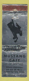 Matchbook Cover - Mustang Cafe Torrington WY CREASED